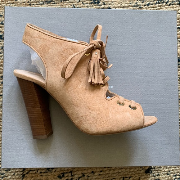 Club Monaco Suede Heeled Sandals - Picture 2 of 8